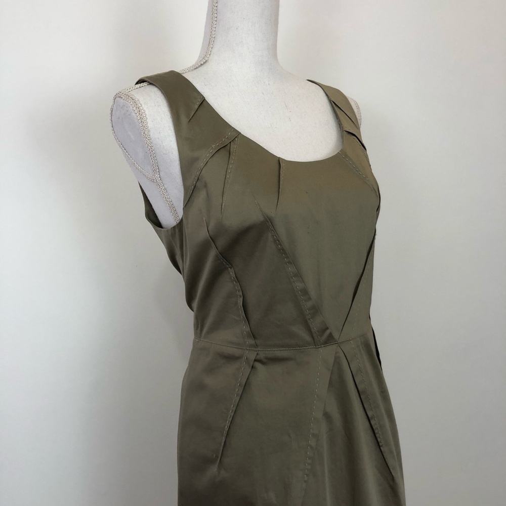 Martin + Osa Khaki Sleeveless Tapered Dress